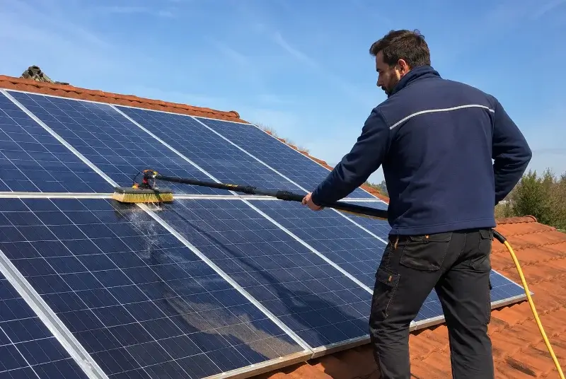 Nettoyage et entretien de panneaux solaires à Bachant